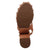 Dingo Womens Gema Wooden Tan Leather Stud Sandals Shoes