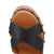 Dingo Womens Lotus Wooden Black Leather Stud Sandals Shoes