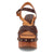 Dingo Womens Lotus Wooden Brown Leather Stud Sandals Shoes
