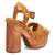 Dingo Womens Lotus Wooden Plantain Leather Stud Sandals Shoes