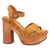 Dingo Womens Lotus Wooden Plantain Leather Stud Sandals Shoes