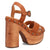 Dingo Womens Lotus Wooden Russet Leather Stud Sandals Shoes
