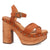 Dingo Womens Lotus Wooden Russet Leather Stud Sandals Shoes