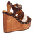Dingo Womens Cosmo Wooden Brown Leather Stud Sandals Shoes