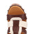 Dingo Womens Cosmo Wooden Brown Leather Stud Sandals Shoes