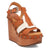 Dingo Womens Cosmo Wooden Russet Leather Stud Sandals Shoes
