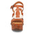 Dingo Womens Cosmo Wooden Russet Leather Stud Sandals Shoes