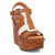 Dingo Womens Cosmo Wooden Tan Leather Stud Sandals Shoes