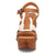 Dingo Womens Cosmo Wooden Tan Leather Stud Sandals Shoes