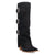Dingo Womens Buckle Bunny Black Suede 16in Cowboy Boots