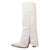 Dingo Womens Buckle Bunny White Suede 16in Cowboy Boots