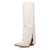 Dingo Womens Buckle Bunny White Suede 16in Cowboy Boots