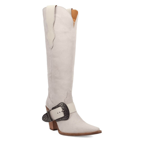 Dingo Womens Yeehottie Grey Suede 18in Fashion Boots