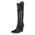 Dingo Womens Double Take Black Suede 18in Cowboy Boots