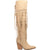 Dingo Womens Witchy Woman Over-the-Knee Boots Leather Sand