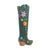 Dingo Womens Flower Power Green Suede Cowboy Boots 8.5 M
