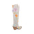 Dingo Womens Flower Power White Suede Cowboy Boots