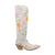 Dingo Womens Flower Power White Suede Cowboy Boots