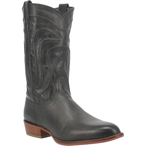 Dingo Mens Montana Cowboy Boots Leather Black