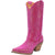 Dingo Womens Silver Dollar Fuchsia Leather Fashion Boots