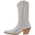 Dingo Womens Silver Dollar Silver Leather Fashion Boots