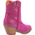 Dingo Womens Rhinestone Cowgirl Bootie Fuchsia Leather Fashion Boots