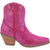 Dingo Womens Rhinestone Cowgirl Bootie Fuchsia Leather Fashion Boots