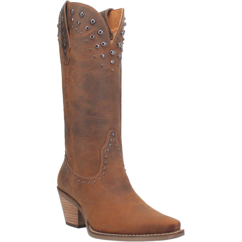 Dingo Womens Talkin Rodeo Brown Leather Fashion Boots