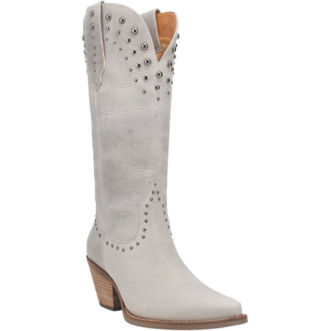 Dingo Womens Talkin Rodeo Off White Leather Fashion Boots