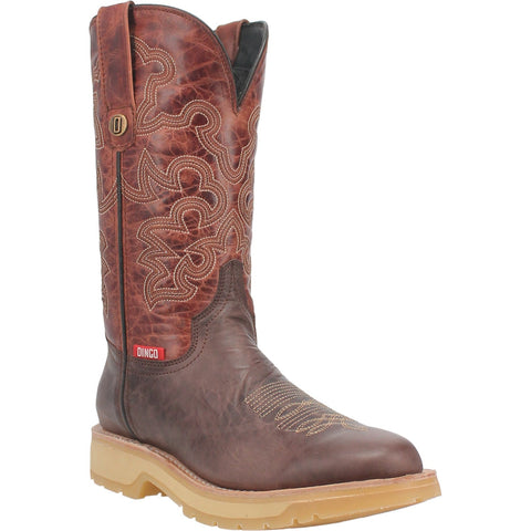 Dingo Mens Big Horn Brown Leather Cowboy Boots