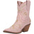 Dingo Womens Primrose Bootie Cowboy Boots Leather Pink