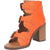 Dingo Womens Ziggy Orange Leather Sandals Shoes