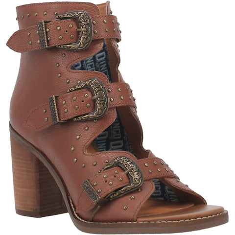 Dingo Womens Ziggy Gladiator Sandals Leather Tan 8.5 M