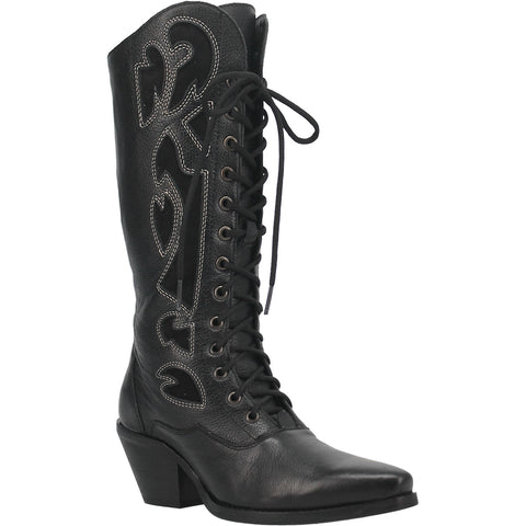 Dingo Womens San Miguel Cowboy Boots Leather Black