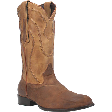 Dingo Mens Whiskey River Cowboy Boots Leather Natural