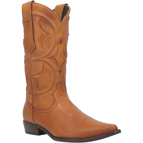 Dingo Mens Dodge City Cowboy Boots Leather Tan