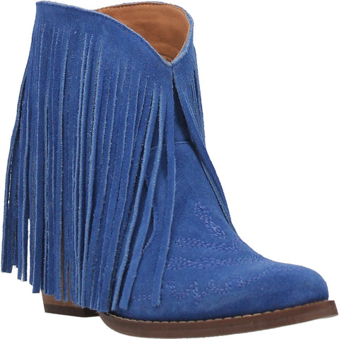 Dingo Womens Tangles Bootie Leather Blue 8 M