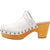 Dingo Womens Deadwood White Leather Studs Clogs Shoes 9.5 M