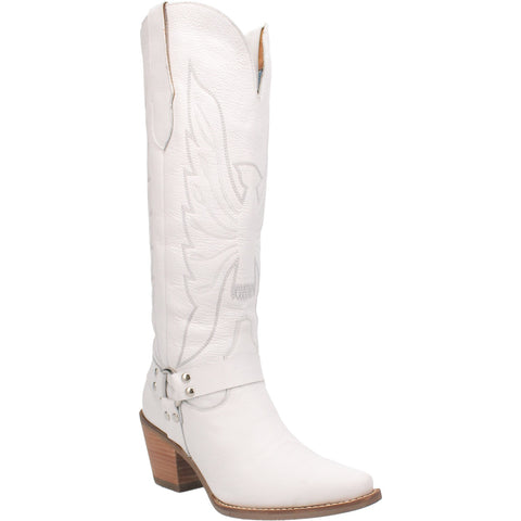 Dingo Womens Heavens To Betsy Cowboy Boots Leather White