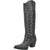 Dingo Womens High Cotton Cowboy Boots Leather Black