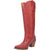 Dingo Womens High Cotton Cowboy Boots Leather Red 9 M
