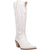 Dingo Womens High Cotton Cowboy Boots Leather White