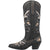 Dingo Womens Full Bloom Cowboy Boots Leather Black