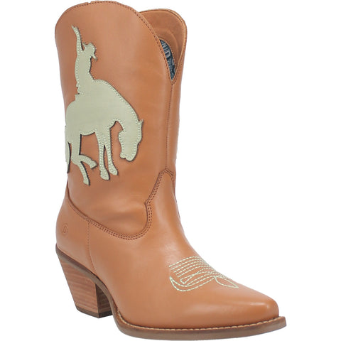 Dingo Womens Let Er Buck Cowboy Boots Leather Camel