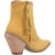 Dingo Womens Classy N Sassy Bootie Cowboy Boots Leather Yellow Suede