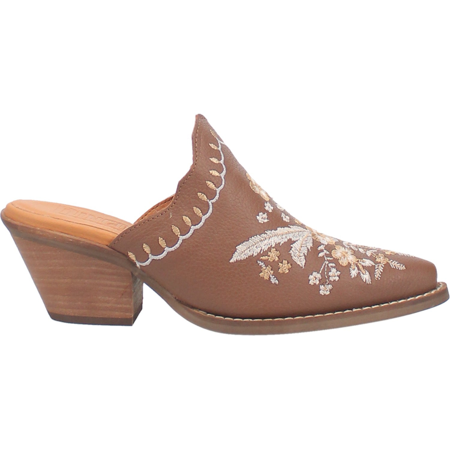 Dingo Womens Wildflower Mule Mule Shoes Leather Brown The Western Company