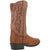 Dan Post Mens Tempe Cowboy Boots Ostrich Saddle Brown/Chocolate