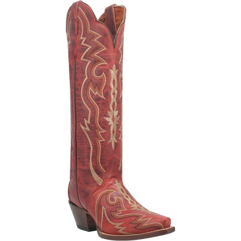 Dan Post Womens Silvie Red Leather Fashion Boots 10 M