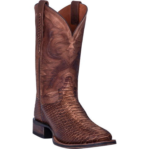 Dan Post Mens Brown Cowboy Boots Leather Square Toe 13 EW