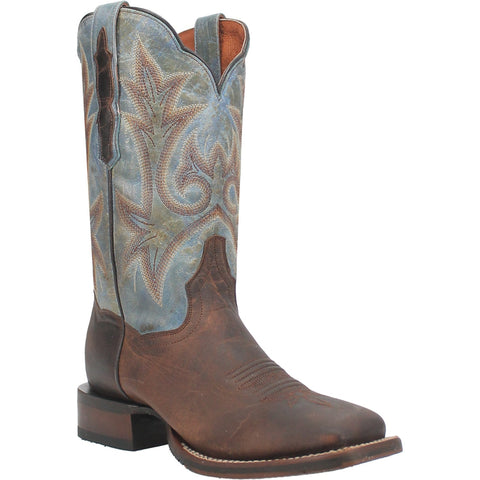 Dan Post Womens Kelsi Brown/Blue Leather Cowboy Boots